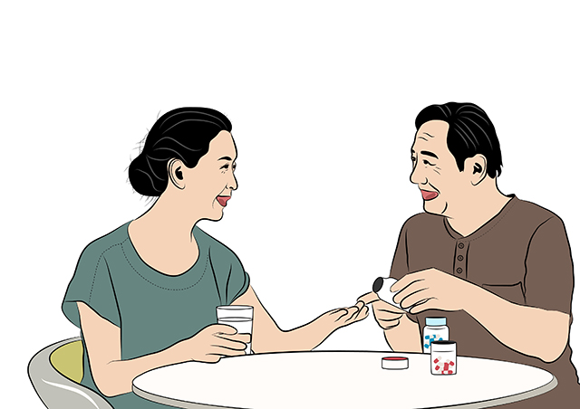 夫妻、吃饭、聊天-康兴医疗器械官网